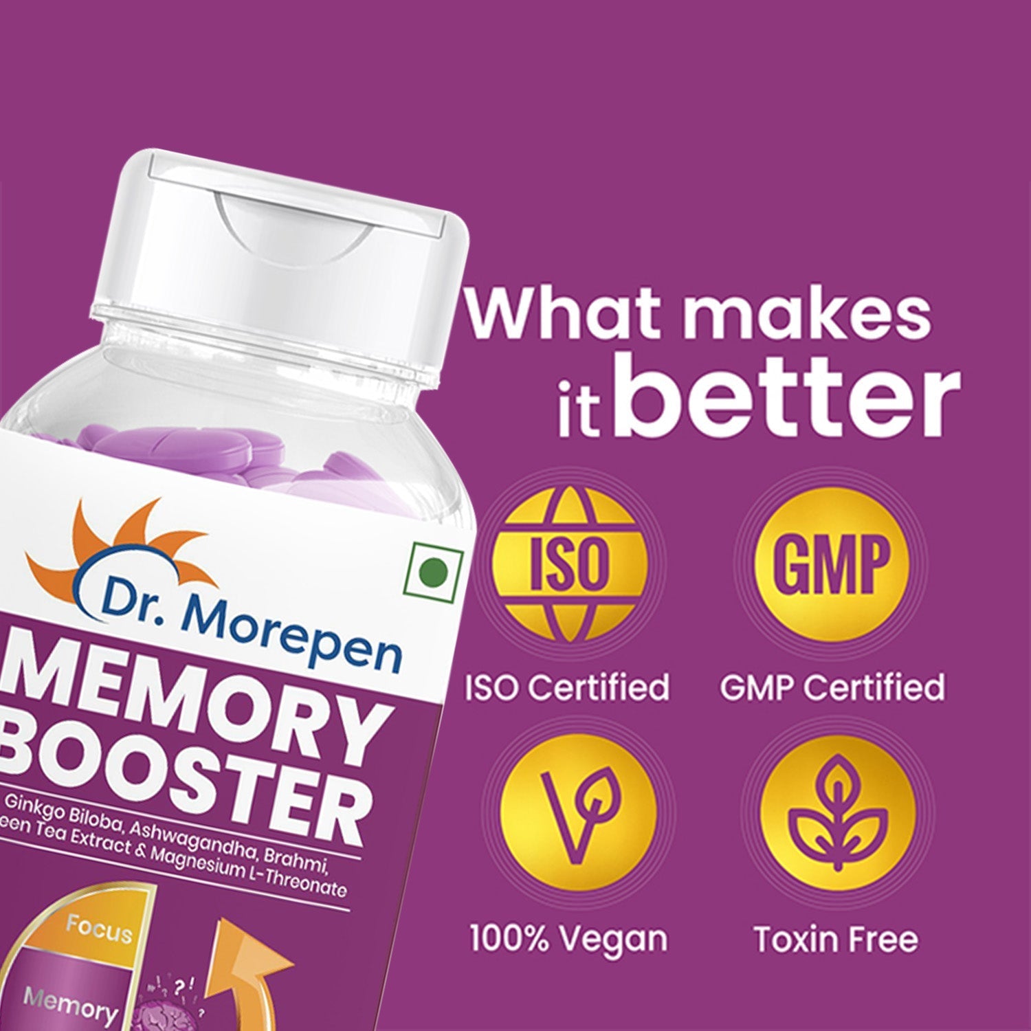 Dr Morpen Memory Booster Tablets | Grocsy