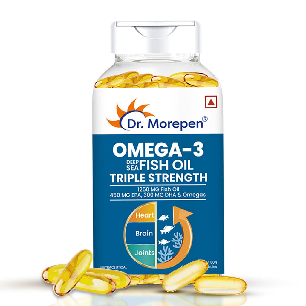 Dr Morpen Omega-3 1250Mg Deep Sea Fish Oil Triple Strength Softgel Capsules | Grocsy