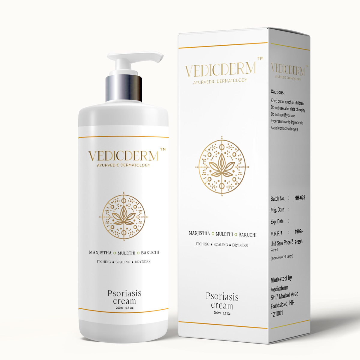 Vedicderm Psoriasis Cream with 2% Bakuchi Extract | Grocsy