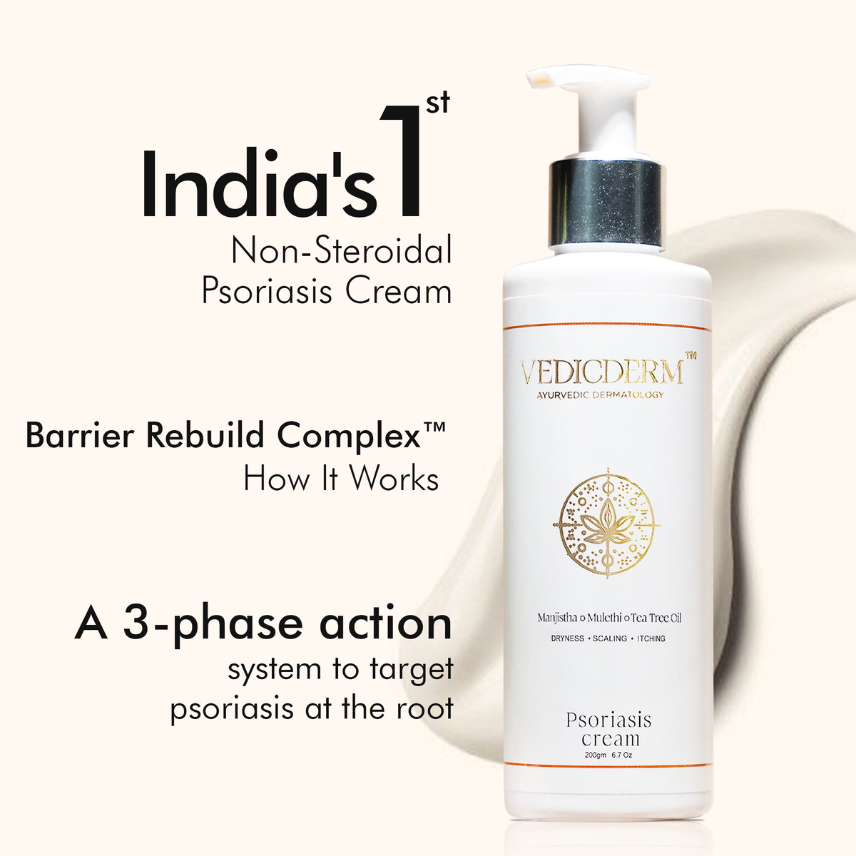 Vedicderm Psoriasis Cream with 2% Bakuchi Extract | Grocsy