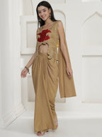 Joban Fashion Golden Shimmer Chinnon Skirt Set | Grocsy