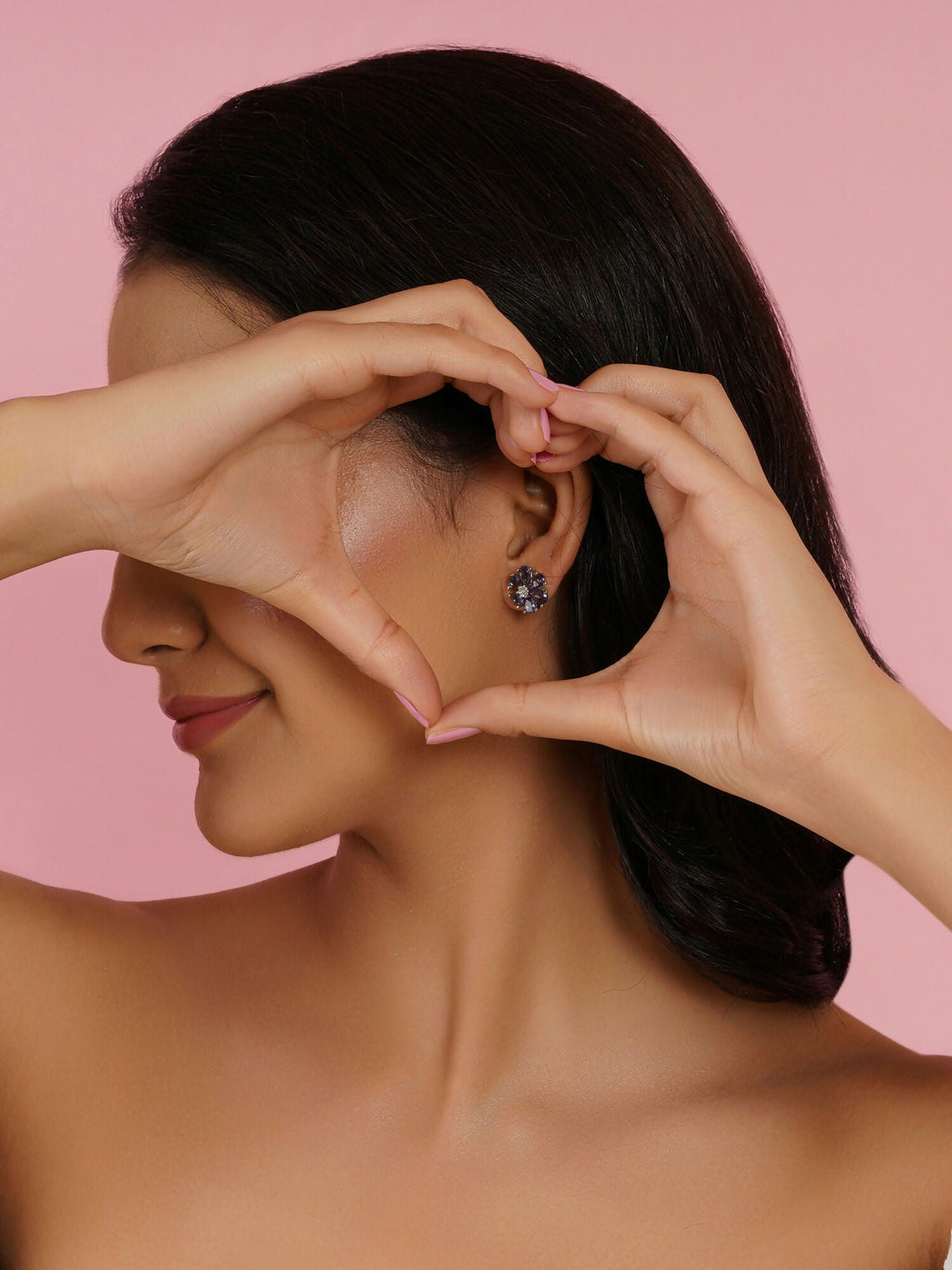 stone stud (grey) - Ruby Raang | Grocsy