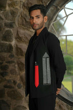 Statement Embroidered Black Co-Ord Set by Hilo Design | Grocsy