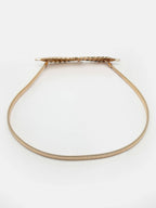 NVR Women Circular Gold-Polished Stretchable Metal Belt | Grocsy