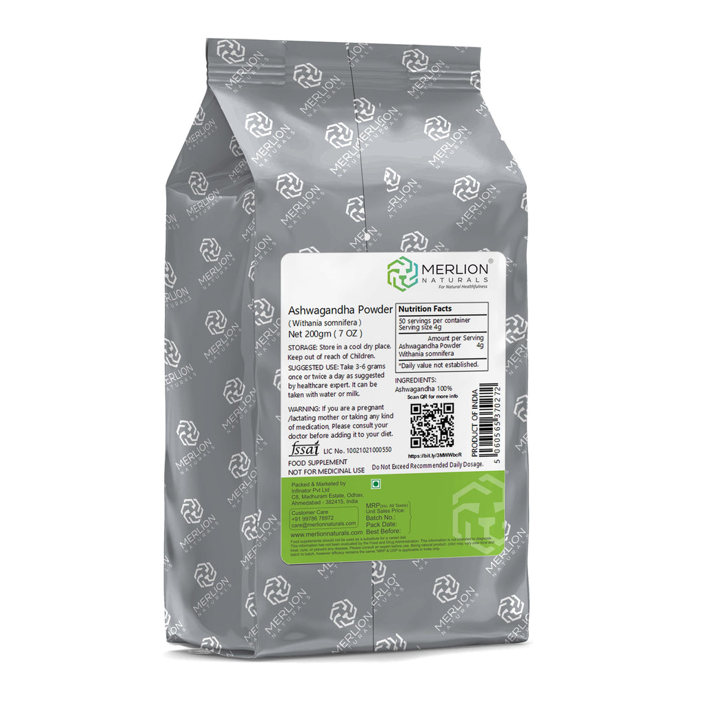 Merlion Naturals Ashwagandha Powder | Grocsy