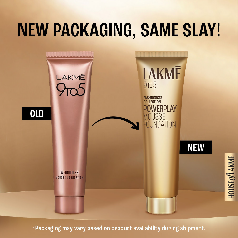 Lakme 9 To 5 Powerplay Mousse Foundation - Rose Ivory | Grocsy