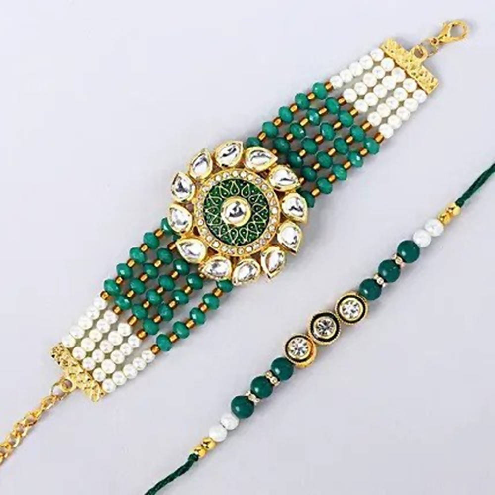 Bhaiya Bhabhi Set Of 2 Beautiful Rakhi | Grocsy