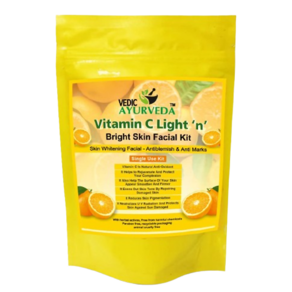 VedicAyurveda Vitamin C Light 'n' Bright Skin Facial kit | Grocsy