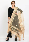 Mominos Fashion Moeza Women Organza Gotta Patti Bridal Dupatta Golden Dupatta | Grocsy