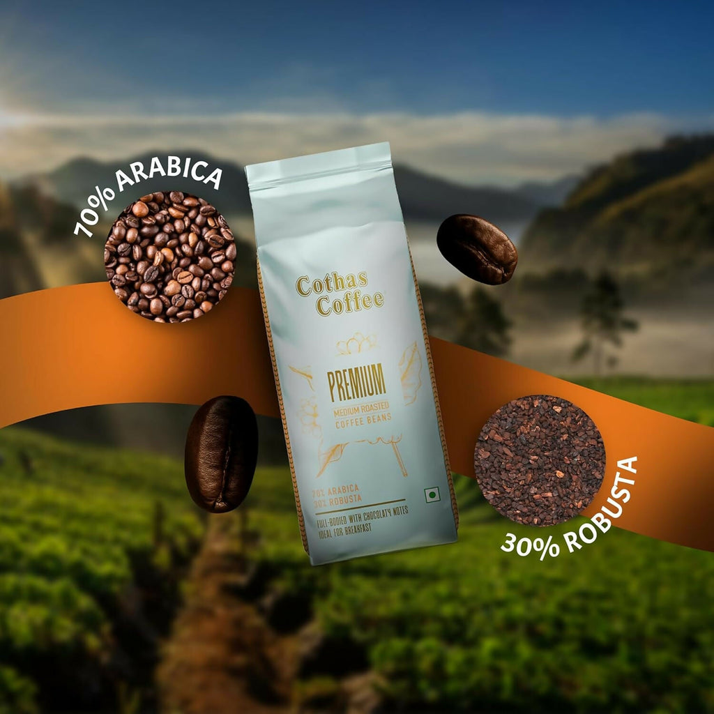 Cothas Coffee Premium Gold Medium Roasted Coffee Beans | Grocsy