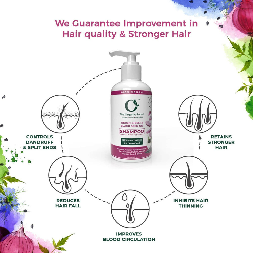 The Organic Forest Onion, Neem & Black Seed Oil Hair Shampoo | Grocsy