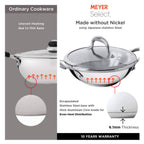 Meyer Select Stainless Steel Covered Kadai | Grocsy