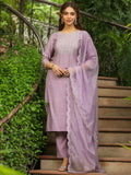 Janasya Lavender Silk Blend Solid Kurta,Bottom & Dupatta | Grocsy