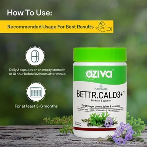 OZiva Plant Based Bettr.CalD3+ Capsules For Men And Women | Grocsy