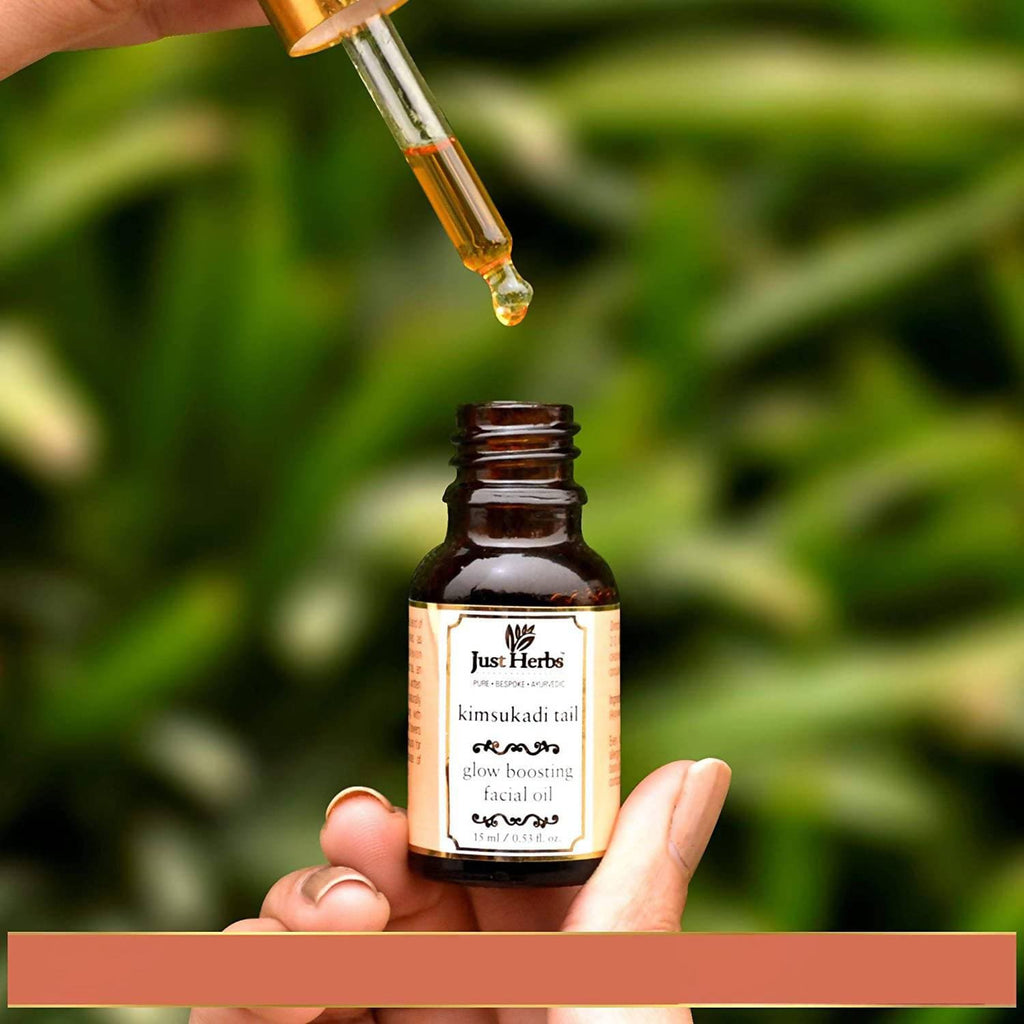 Just Herbs Ayurvedic Kimsukadi Tail Glow Boosting Facial Oil | Grocsy
