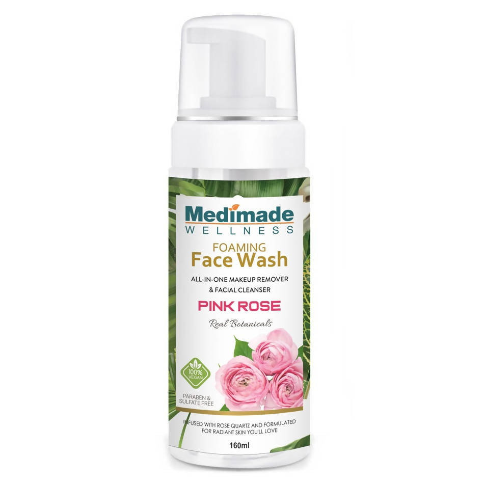 Medimade Wellness Foaming Face Wash With Pink Rose | Grocsy