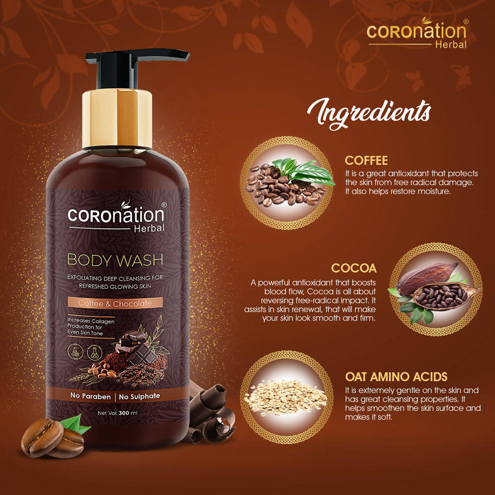 Coronation Herbal Coffee and Chocolate Body Wash | Grocsy