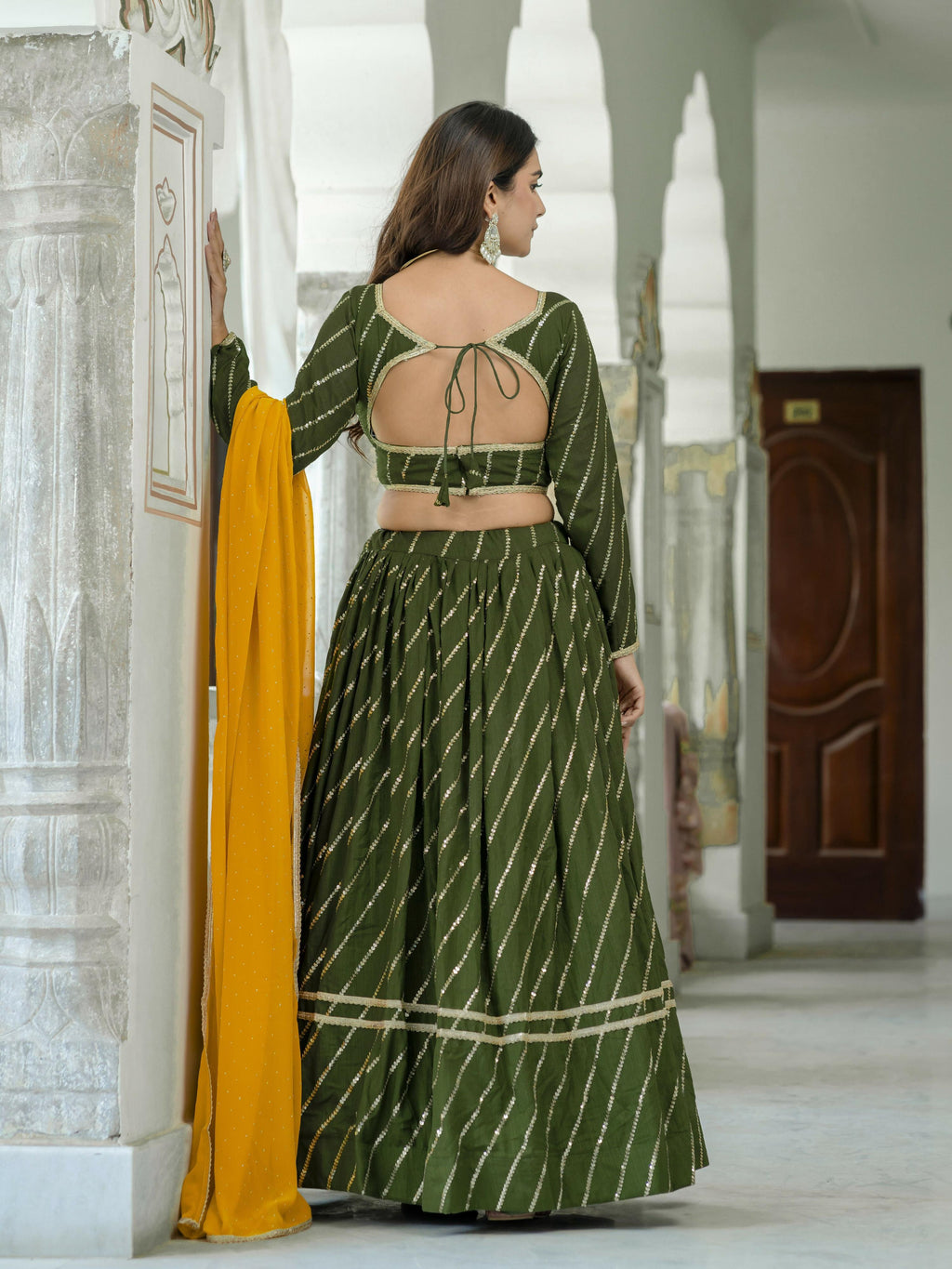 Lehenga Mart Mahendi Designer Wedding Wear Lehenga Choli | Grocsy