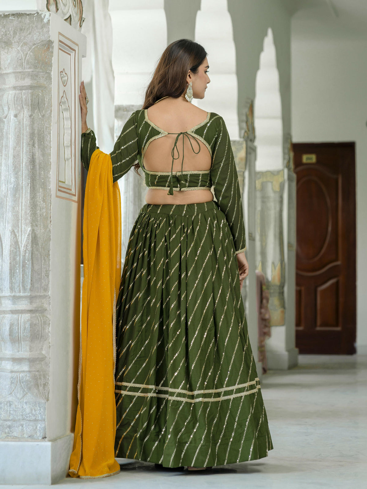 Lehenga Mart Mahendi Designer Wedding Wear Lehenga Choli | Grocsy
