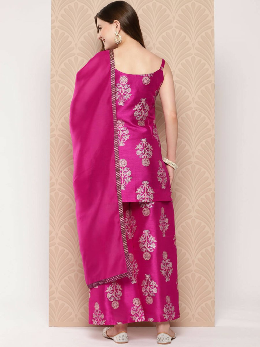 Ahalyaa Women's Traditional wear Kurta Set - Pink | Grocsy