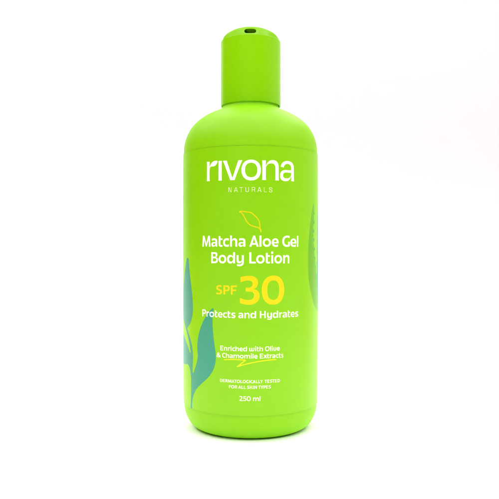 Rivona Naturals Matcha Aloe Gel Body Lotion with SPF 30 | Grocsy