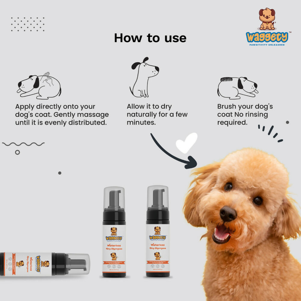Waggety Waterless Dry Shampoo for Dogs | Grocsy