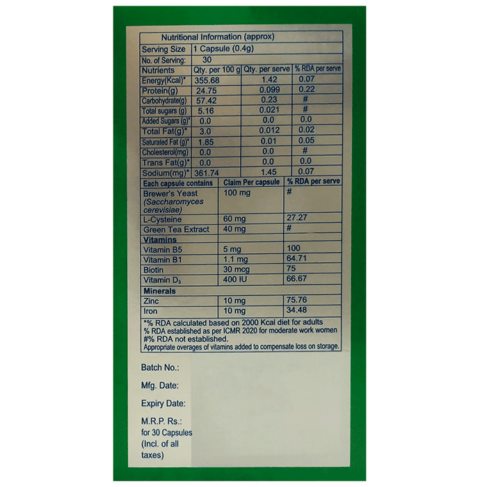 Cipla Adgain Plus Healthy Hair Capsules | Grocsy