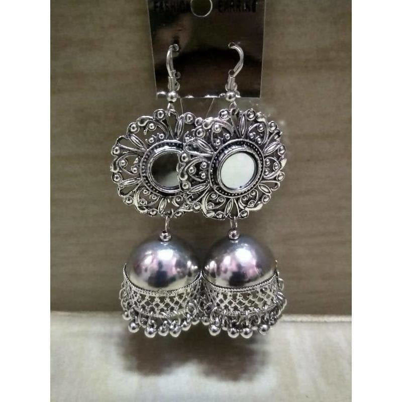 MS Fashion India Round Flower Design Hanging Jhumka Earrings | Grocsy