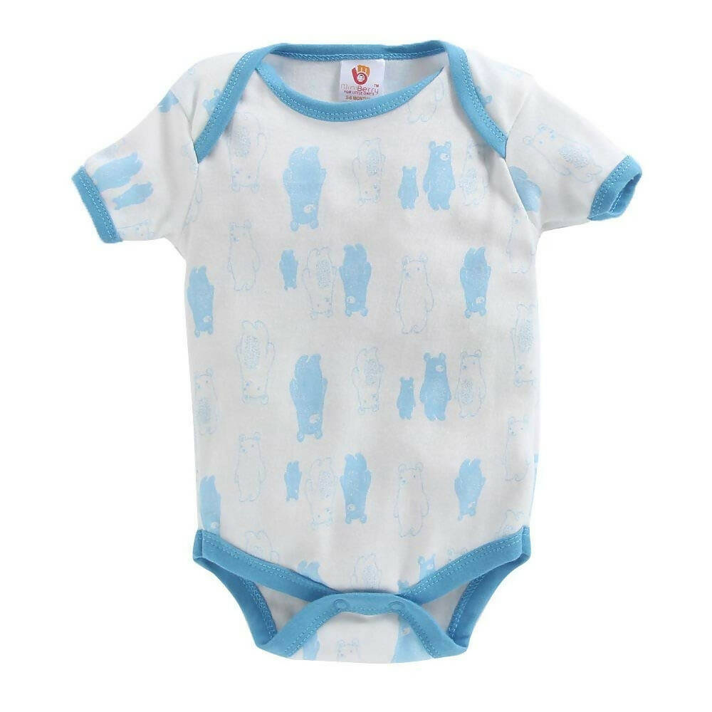 EIO New Born Baby Rompers Body Suits Jump Suit For Boys And Girls - Blue | Grocsy