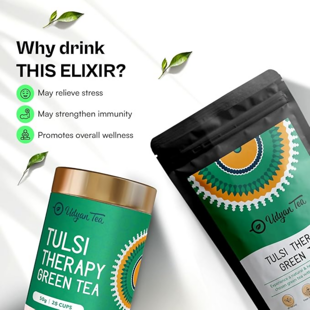 Udyan Tea Tulsi Therapy Green Tea | Grocsy