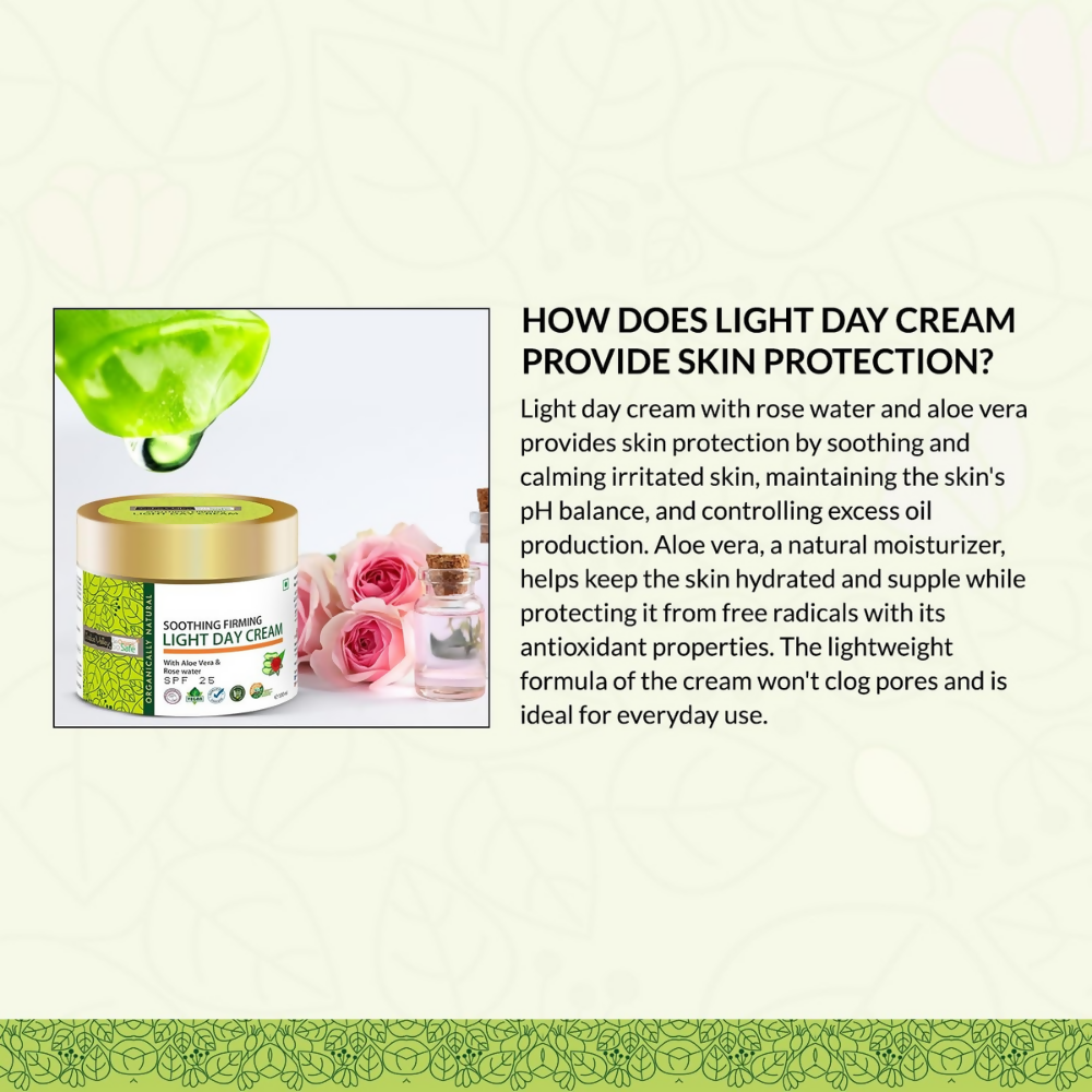 Indus Valley SPF 25 Soothing & Firming Light Day Cream - Aloe Vera & Rose Water | Grocsy