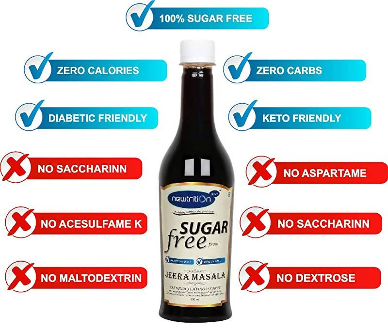 Newtrition Plus Sugar Free Jeera Masala Syrup | Grocsy