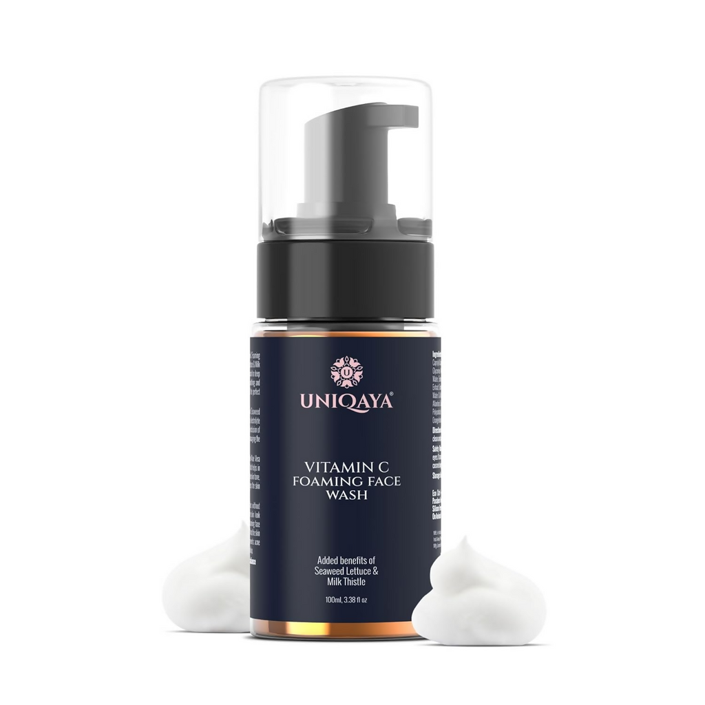 Uniqaya Vitamin C Foaming Face Wash For Brightening & Glowing Skin | Grocsy