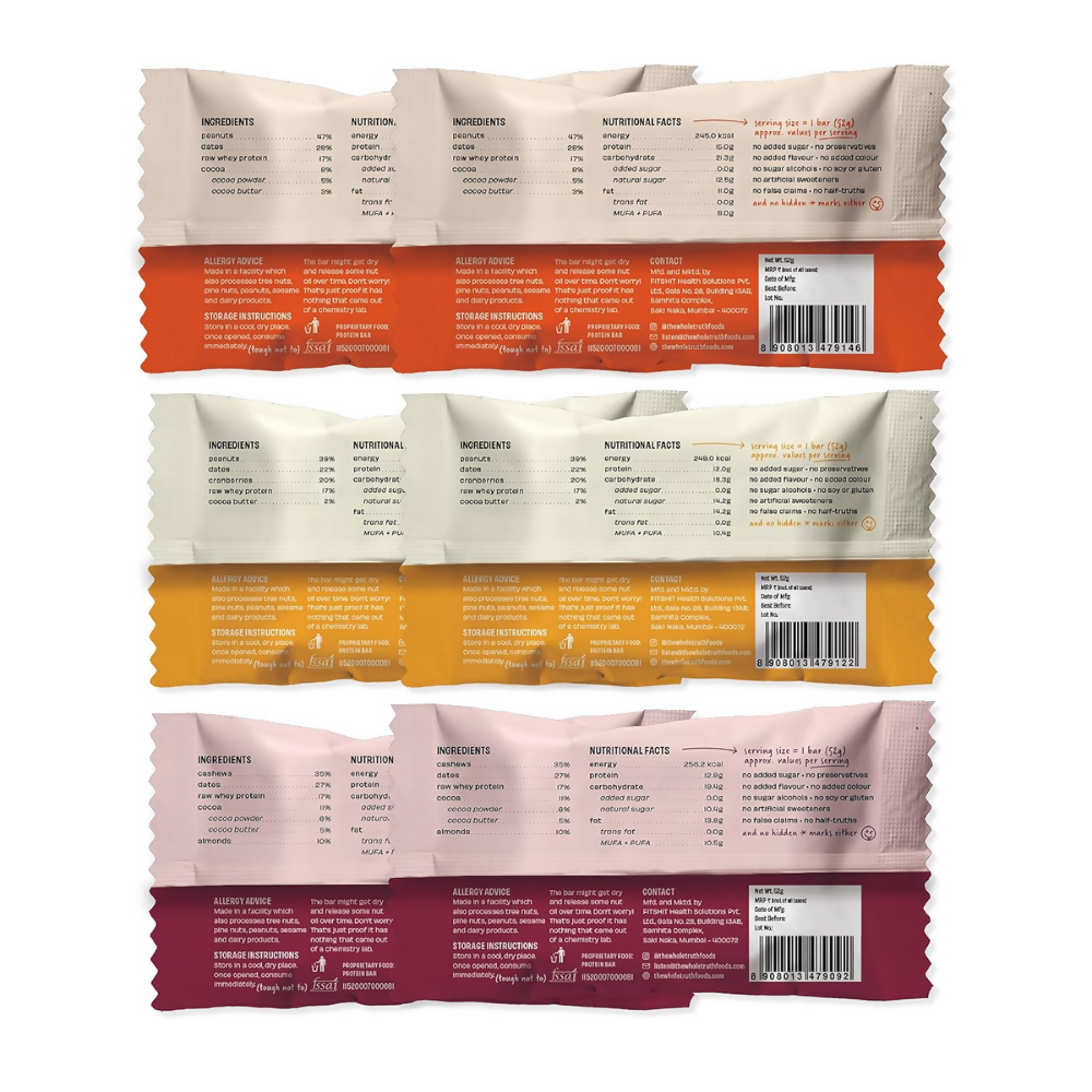The Whole Truth Protein Bars - Peanut Heavy | Grocsy