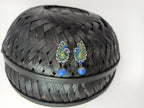 Terracotta Peacock Stud With Drop