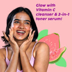 PLIX The Plant Fix Glow bright with Vitamin C Cleanser & 2-in-1 Toner Serum | Grocsy