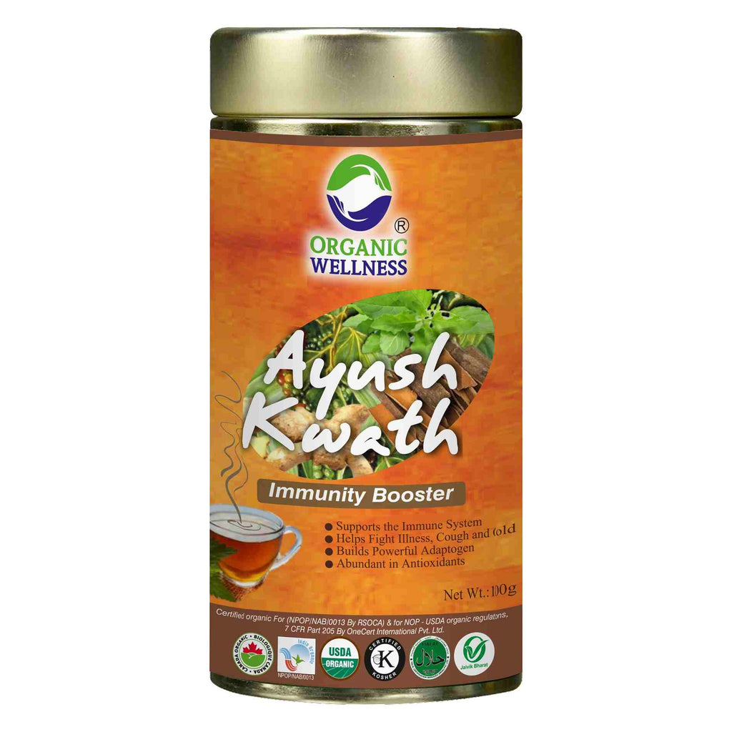 Organic Wellness Ayush Kwath Leaf Tea Tin Pack | Grocsy