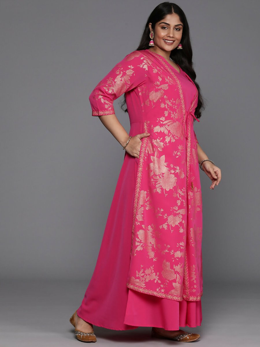 Ahalyaa Women's Traditional wear Ethnic Dress - Pink | Grocsy