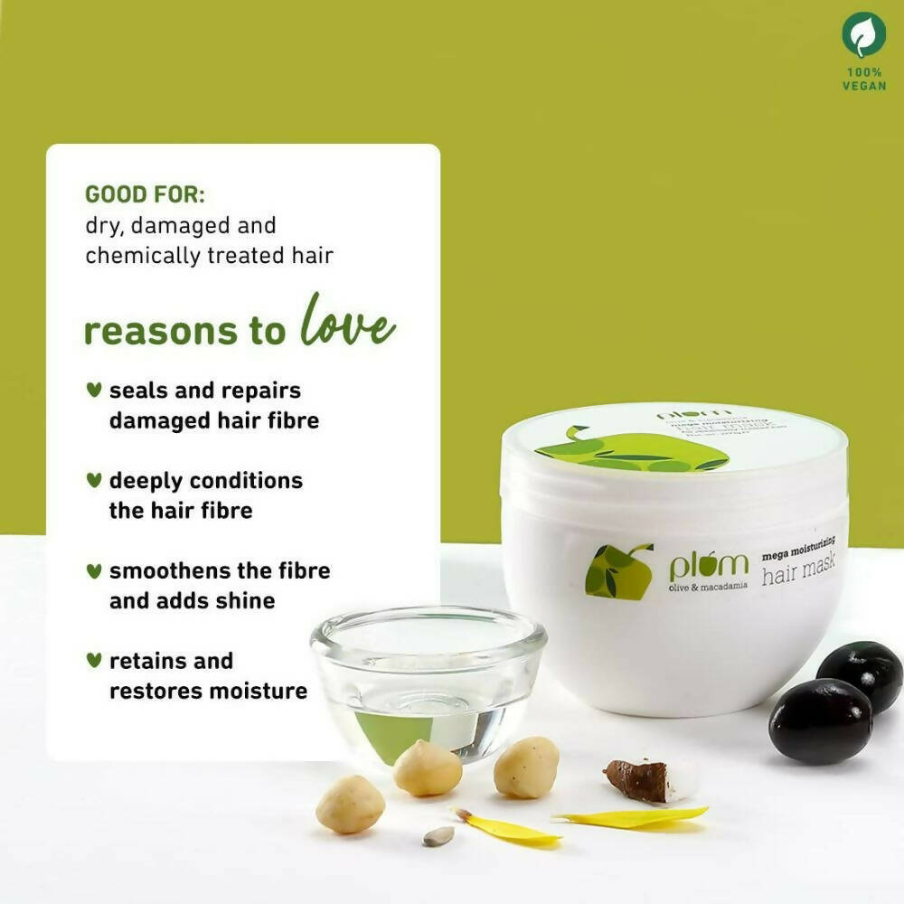 Plum Olive & Macadamia Mega Moisturizing Hair Mask | Grocsy