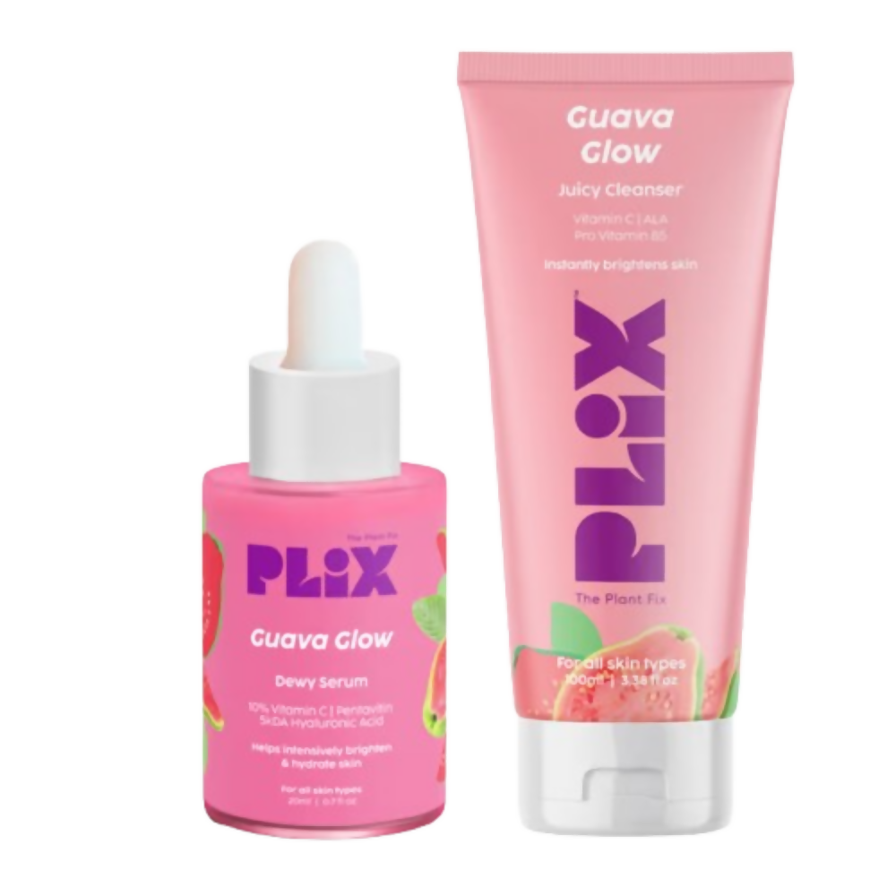 PLIX The Plant Fix Guava 10% Vitamin C Face Serum & Face Wash Combo | Grocsy