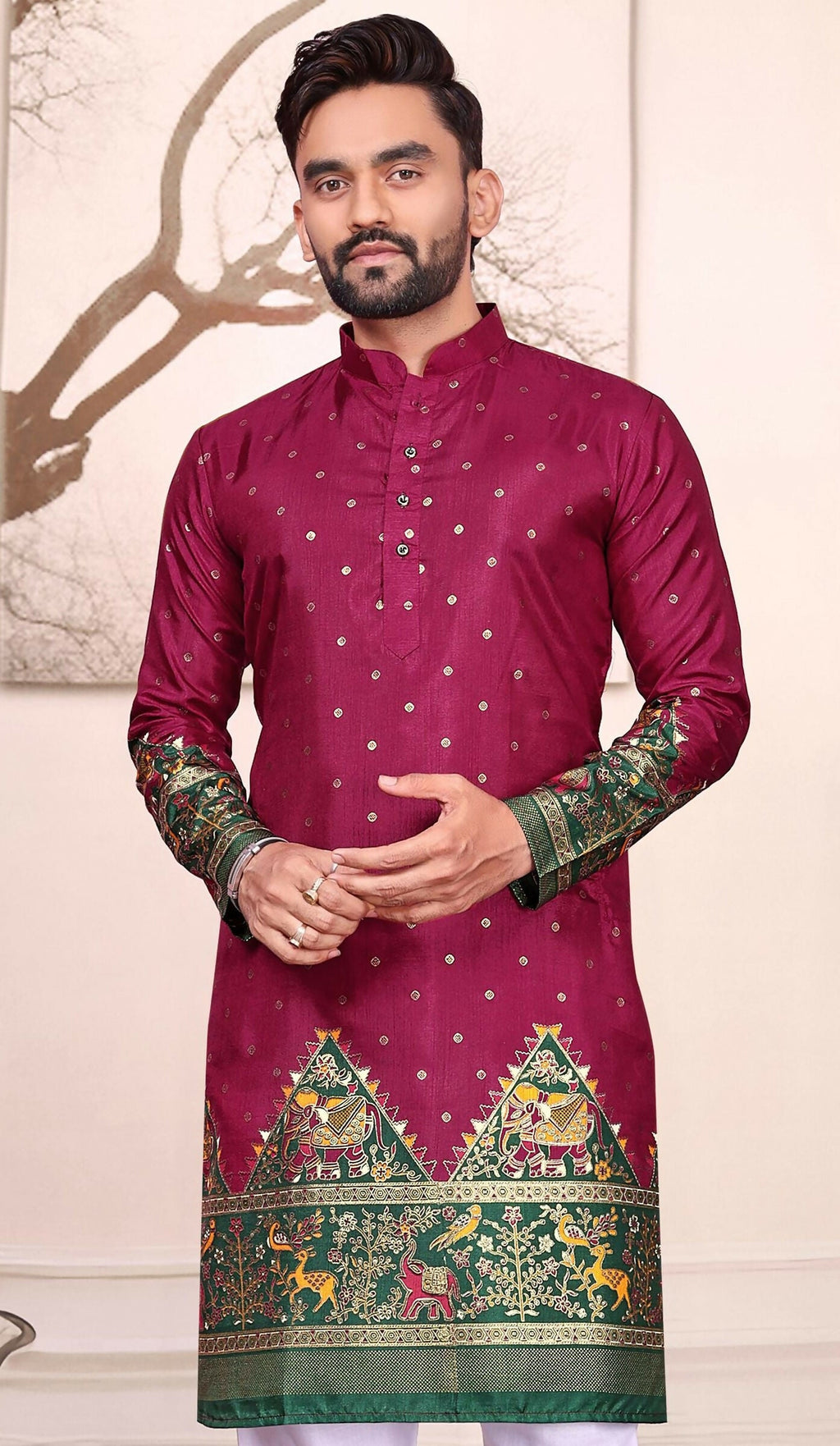 Anaita Purple Dola Silk Straight Kurta With Foil Work | Grocsy