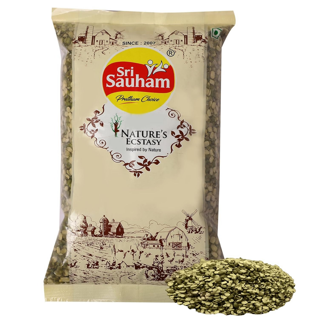Sri Sauham Premium Unpolished Moong Chilka Dal | Grocsy