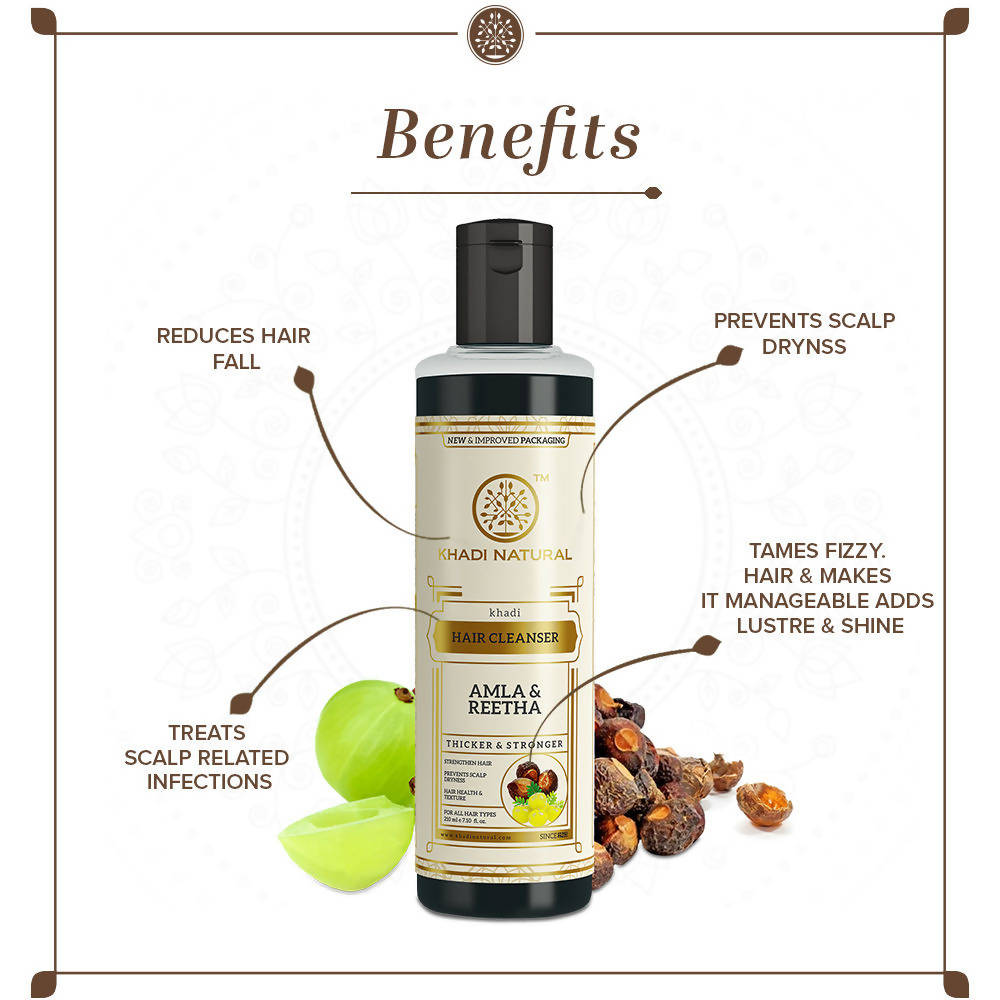 Khadi Natural Amla & Reetha Hair Cleanser | Grocsy