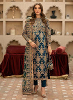 Prazu Fashion Rama Green Georgette Sequence Salwar Suit | Grocsy