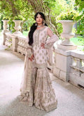 Prazu Fashion Light Peach Faux Georgette Embroidered Sharara Suit | Grocsy