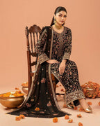 Prazu Fashion Black Faux Georgette Sequence Salwar Suit | Grocsy