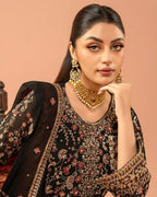 Prazu Fashion Black Faux Georgette Sequence Salwar Suit | Grocsy