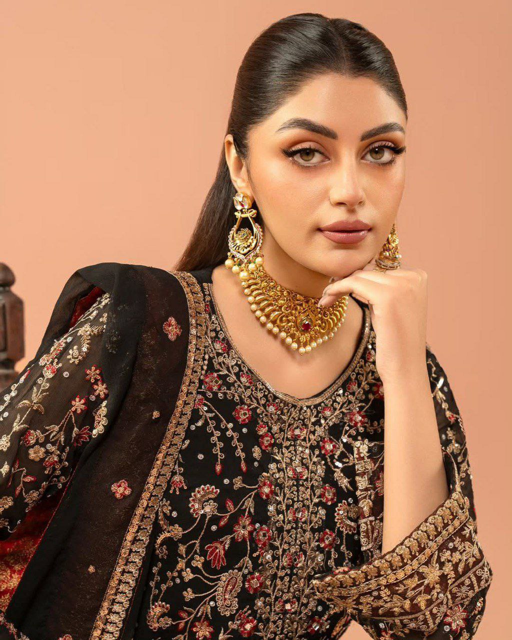 Prazu Fashion Black Faux Georgette Sequence Salwar Suit | Grocsy