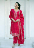 Prazu Fashion Red Silk Embriodered Salwar Suit | Grocsy