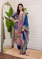 Prazu Fashion Multi Color Chinon Silk Printed Salwar Suit | Grocsy